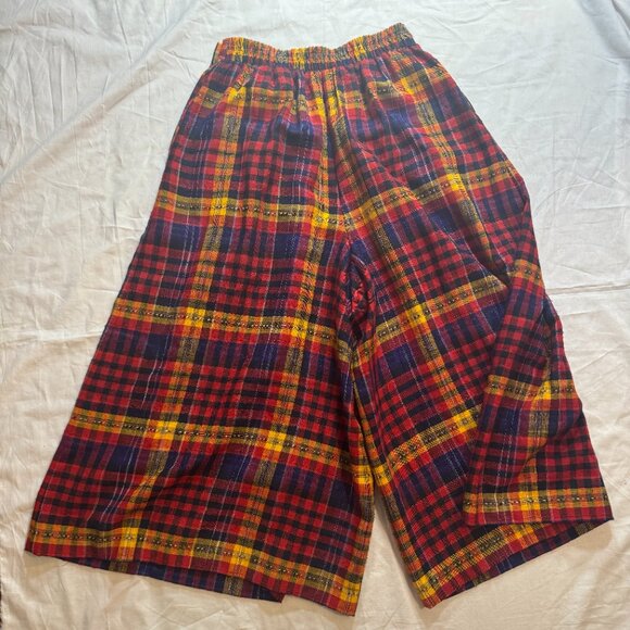 American Vintage Tan Jay Plaid Gaucho Pants, Size 6 - Picture 5 of 7